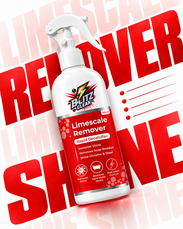 Limescale Remover Spray 500 ml | Rapid Decalcifier for Hard Water Stains, Soap Scum & Mineral Deposits | Chrome, Steel, Taps, Showers & Bathroom Surface Cleaner
