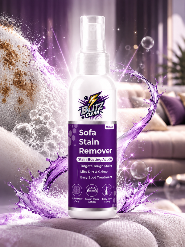 Sofa Stain Remover 100 ml | Upholstery & Fabric Sofa Cleaner Spray | Targeted Spot Cleaner for Food & Drink Marks, Dirt, Grime & Everyday Stains | Easy Spot Treatment